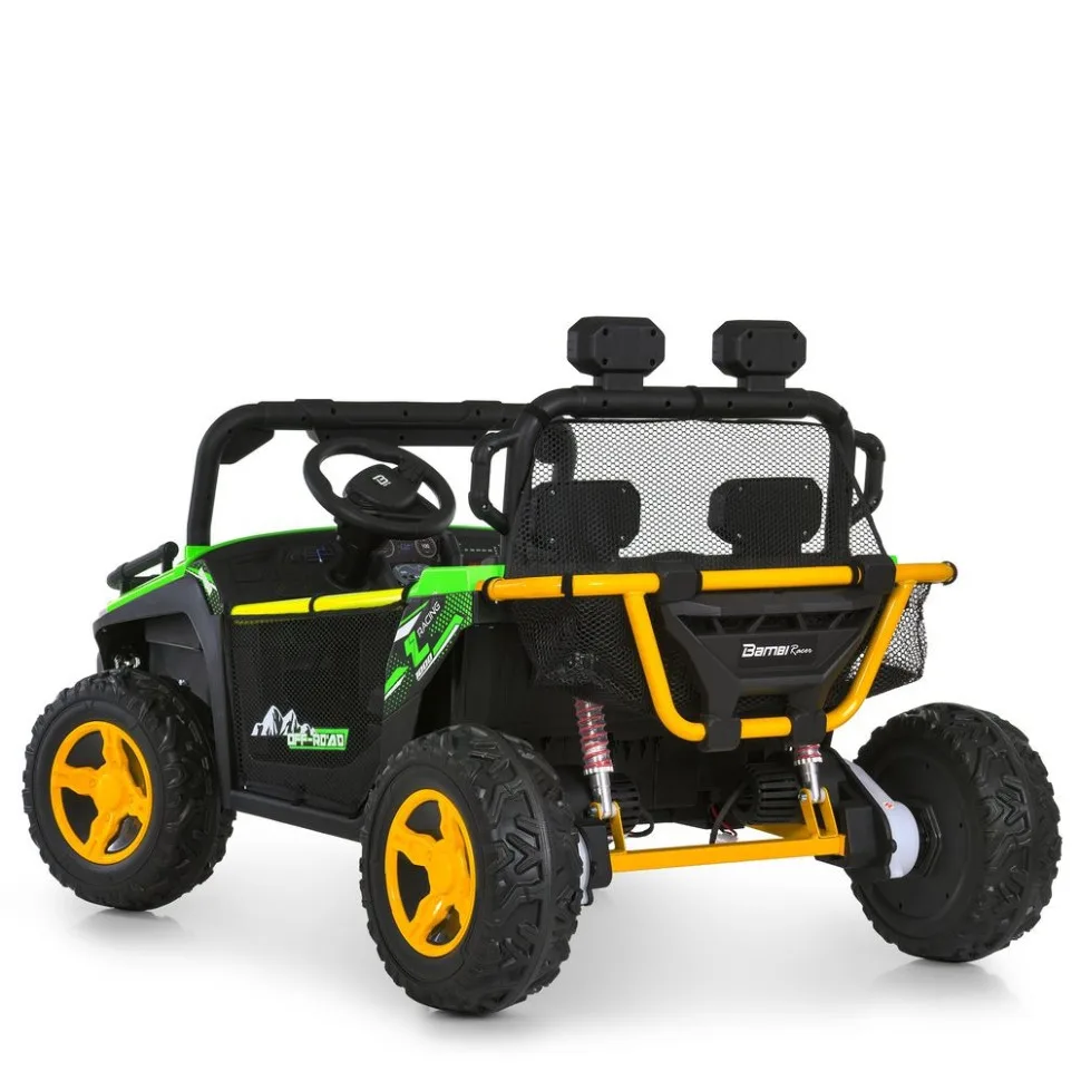 Дитячий електромобіль Bambi Racer екокожа 24V до 35 кг чорний