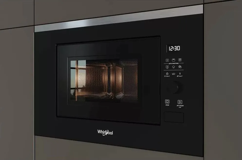 Мікрохвильова піч Whirlpool вбудована 20л чорна 800Вт електронне управління гриль