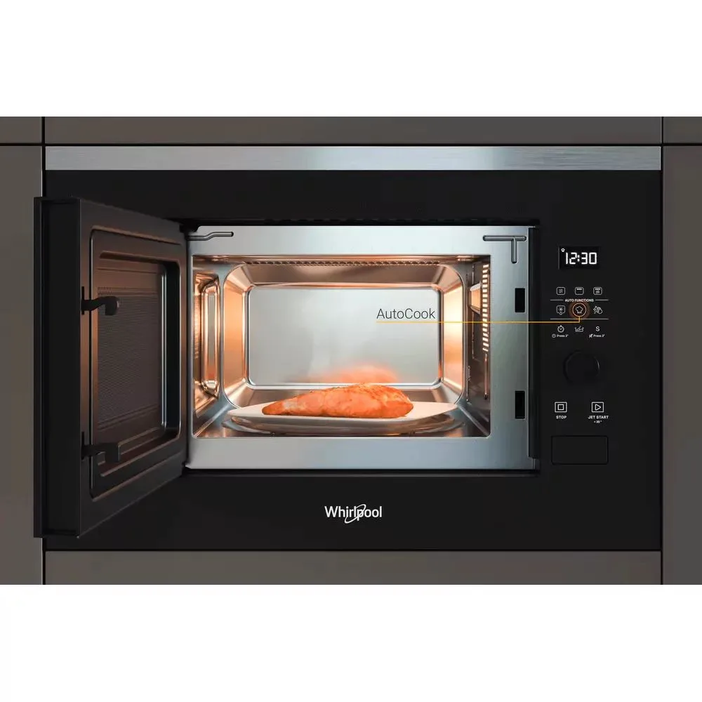 Мікрохвильова піч Whirlpool вбудована 20л чорна 800Вт електронне управління гриль