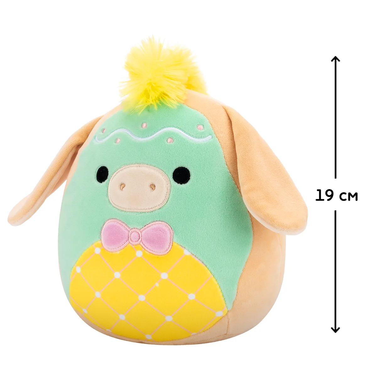 М'яка іграшка Squishmallows поліестер 19 см пастельний віслючок
