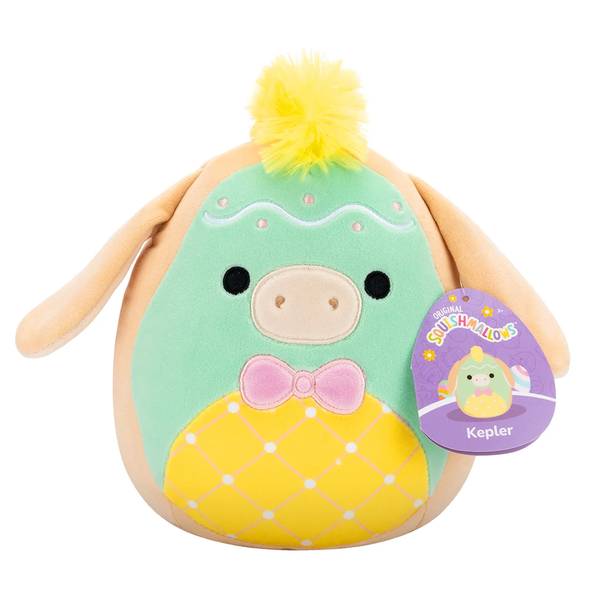 М'яка іграшка Squishmallows поліестер 19 см пастельний віслючок