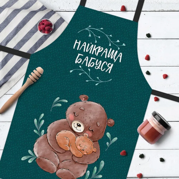 Фартук 50% хлопок 75х51 см зеленый