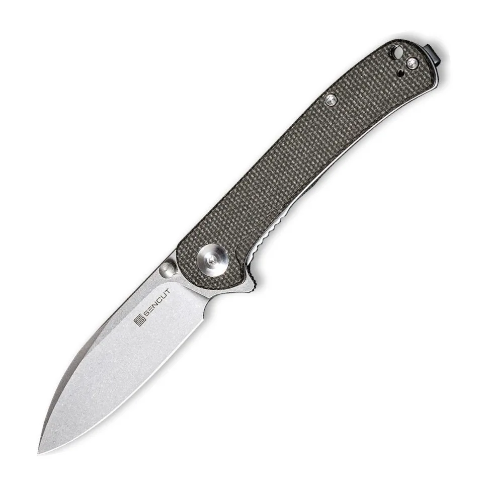 Складаний ніж Sencut 9Cr18MoV 75 мм Micarta сірий