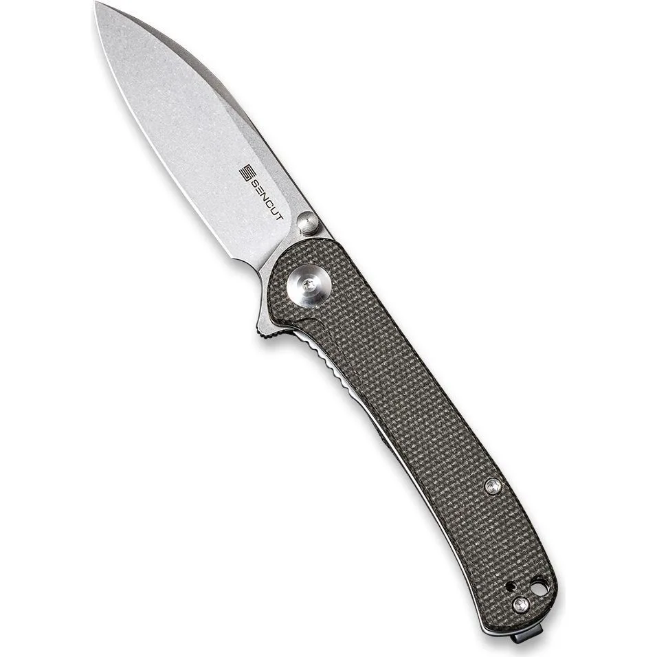 Складаний ніж Sencut 9Cr18MoV 75 мм Micarta сірий