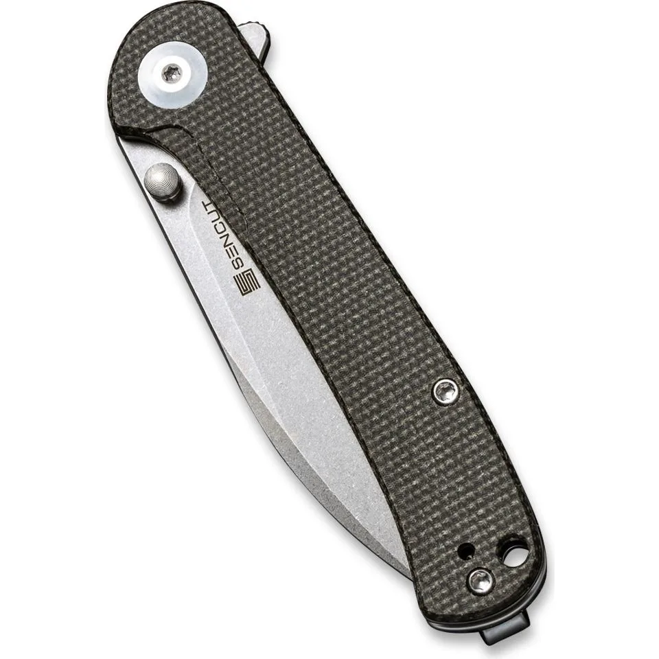 Складаний ніж Sencut 9Cr18MoV 75 мм Micarta сірий