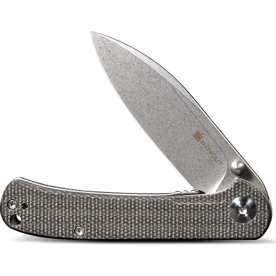 Складаний ніж Sencut 9Cr18MoV 75 мм Micarta сірий