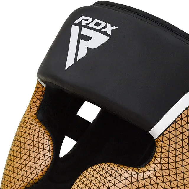 Боксерський шолом RDX PU-шкіра XL Золотистий
