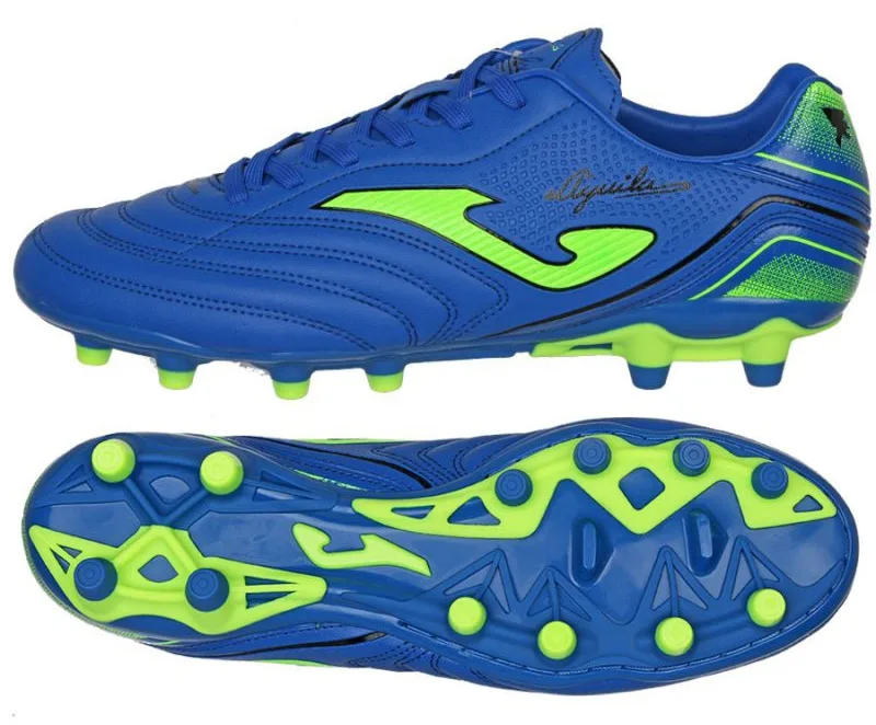Бутсы Joma ПВХ 46 синий салатовый для футбола
