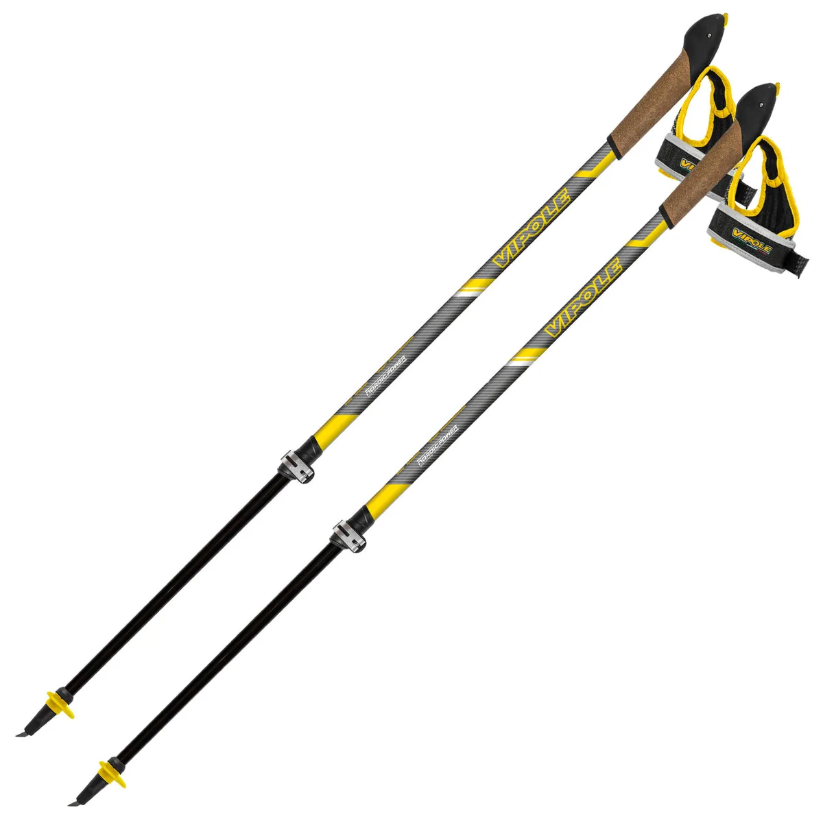 Палки для скандинавской ходьбы Vipole Carbon 110-135 см Светло-серые