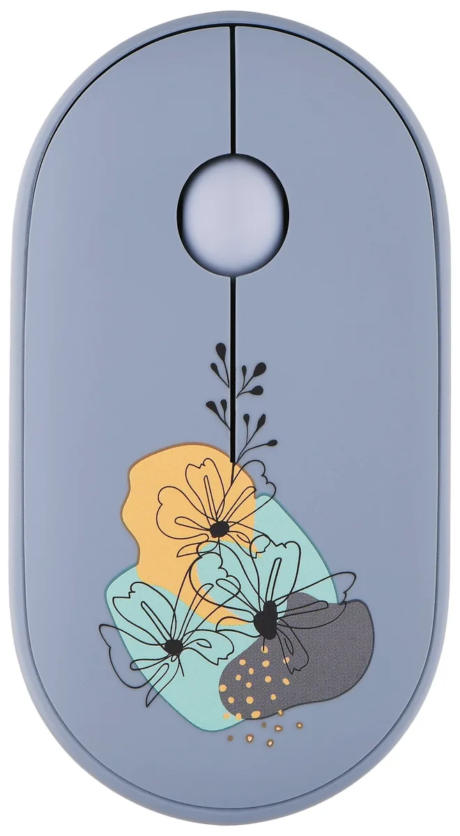Миша 2E MF300 FLORA:MALLOW Silent WL BT, синій