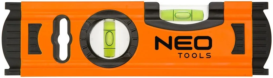 Рівень Neo Tools, 20 см, 2 бульби, алюмінієвий.