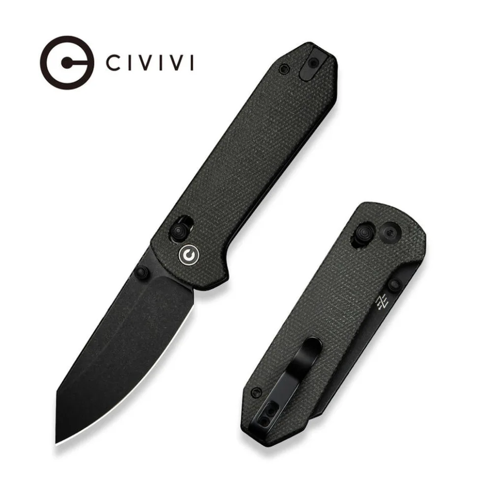 Складной нож Civivi 14C28N 7,3 см Micarta темно-серый
