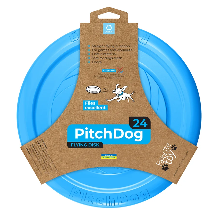 Ігрова тарілка PitchDog 24 см композитний полімер блакитна