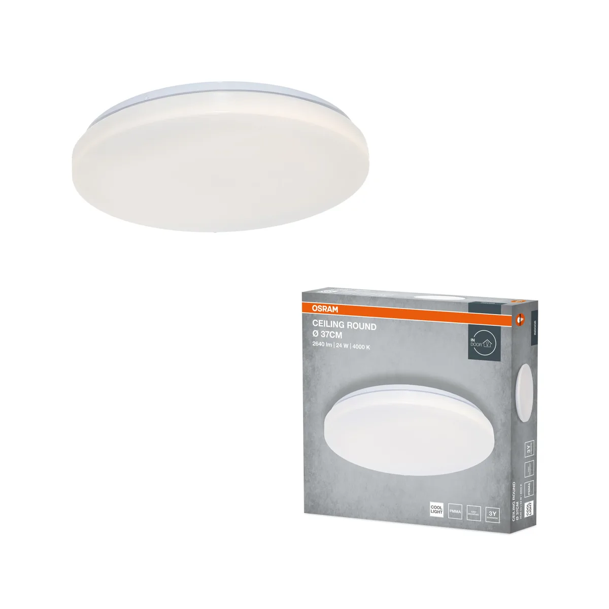 Світильник стельовий OSRAM LED 24Вт Ø374 мм Нейтральний 4000K
