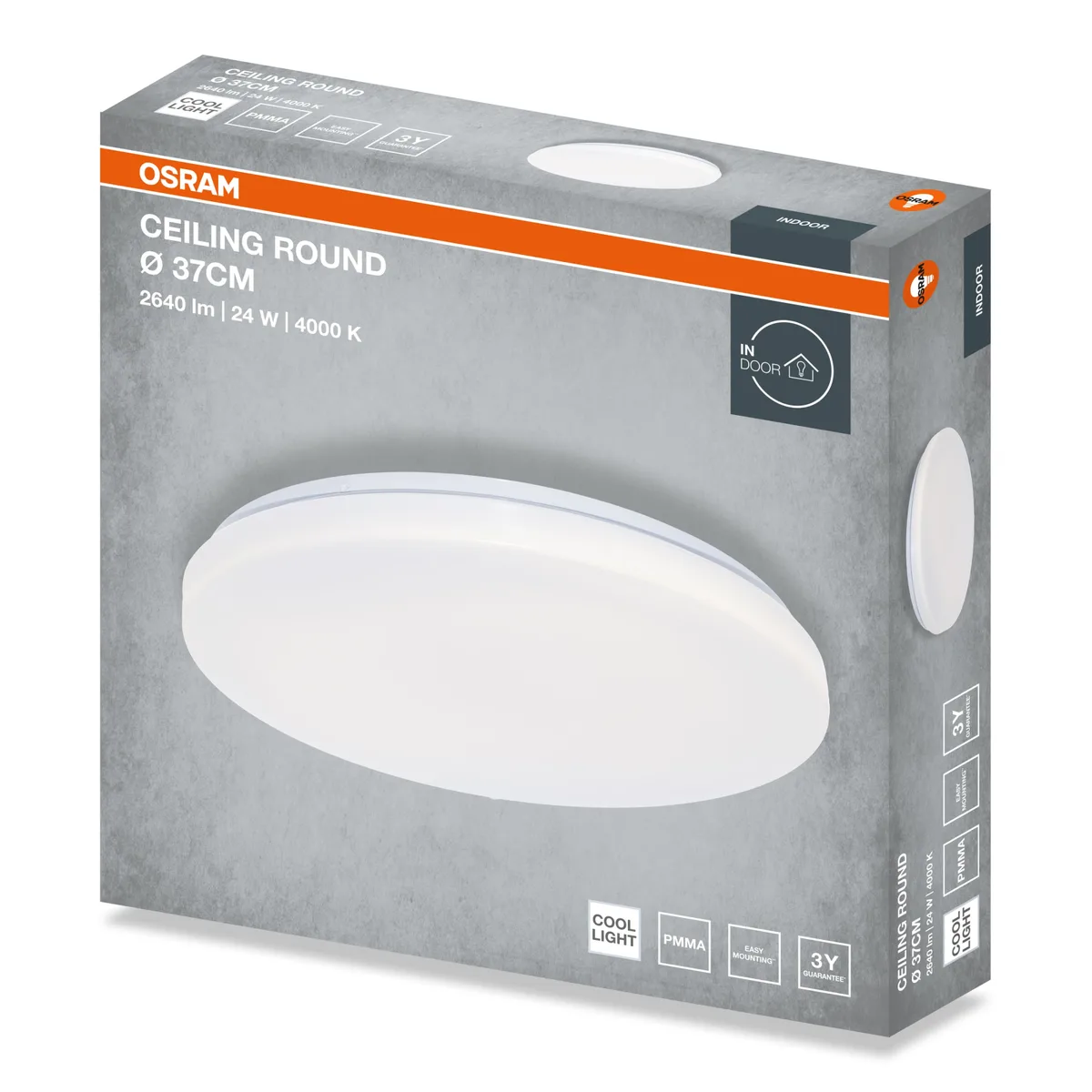 Світильник стельовий OSRAM LED 24Вт Ø374 мм Нейтральний 4000K