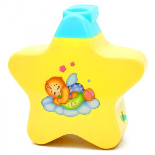 Дитячий нічник Limo Toy пластик 15х15 см білий Зіркове небо музичний