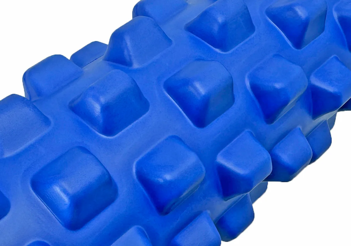 Масажний ролик EasyFit EVA 33 см Синій 3D поверхня