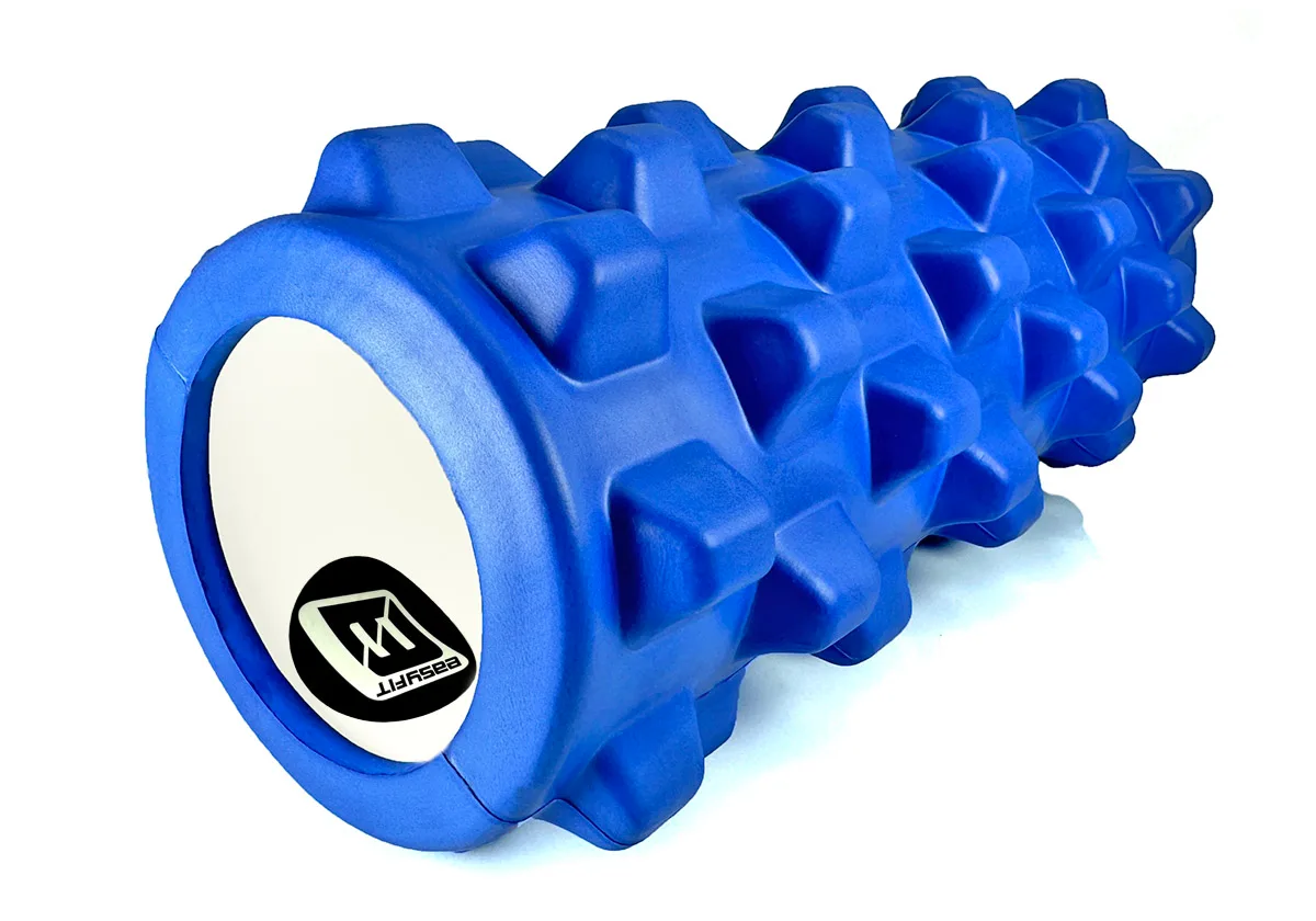 Масажний ролик EasyFit EVA 33 см Синій 3D поверхня