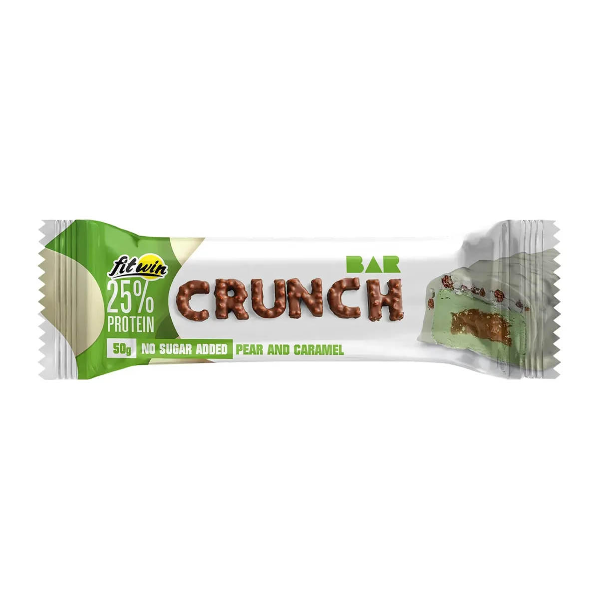 FitWin Crunch Bar 12x50g Білий шоколад з грушою та карамеллю