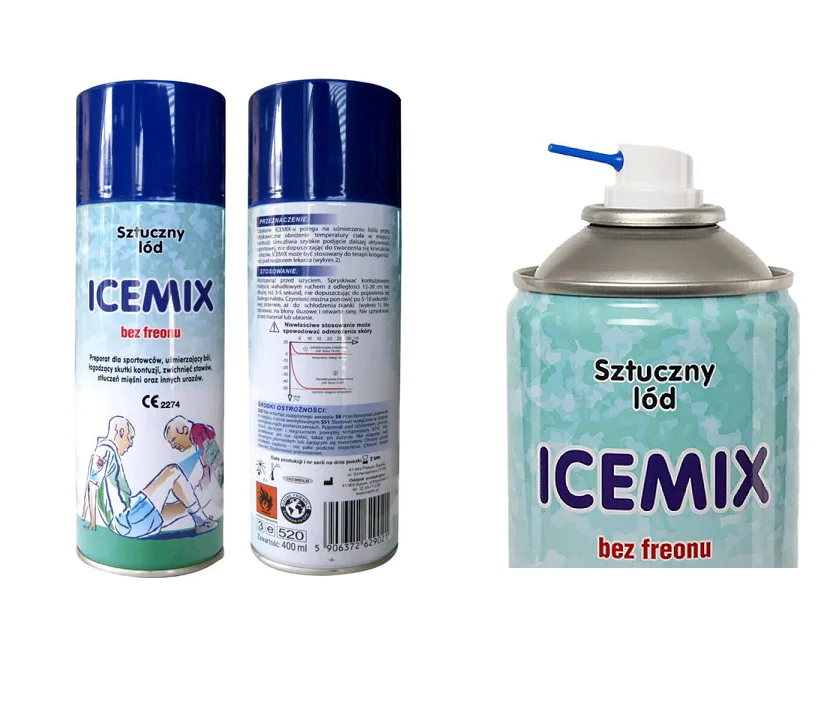 Охолоджуючий спрей ICEMIX 400 мл ментоловий заморозка для зняття болю