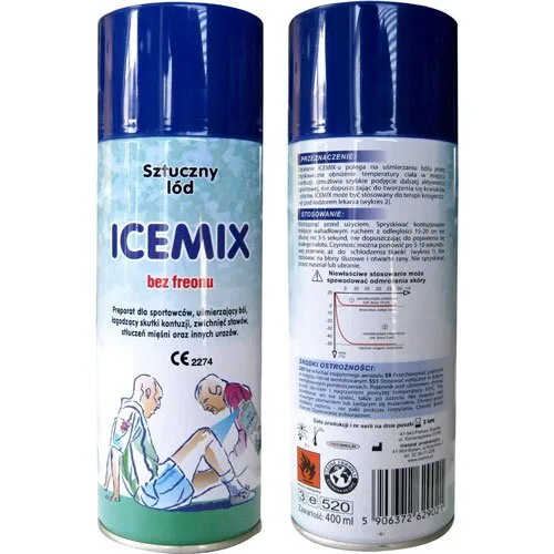 Охолоджуючий спрей ICEMIX 400 мл ментоловий заморозка для зняття болю