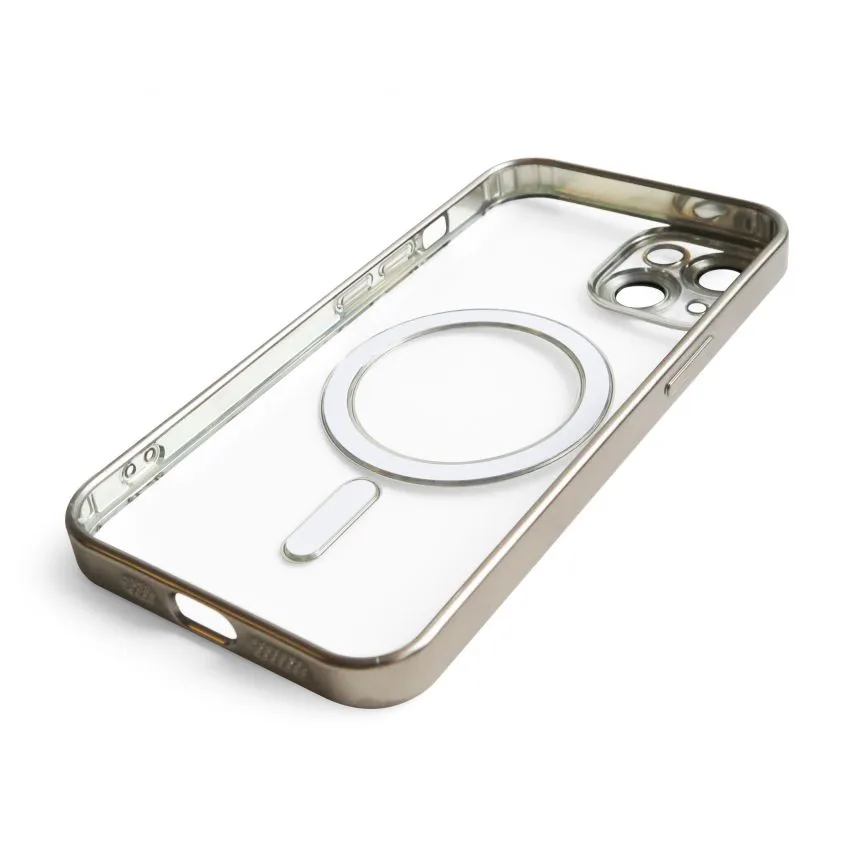 Чохол MagSafe для Apple iPhone 13 матовий сірий силікон пластик