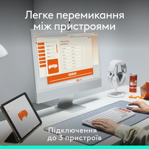 Мышь Logitech оптическая маленькая беспроводная Bluetooth серая.