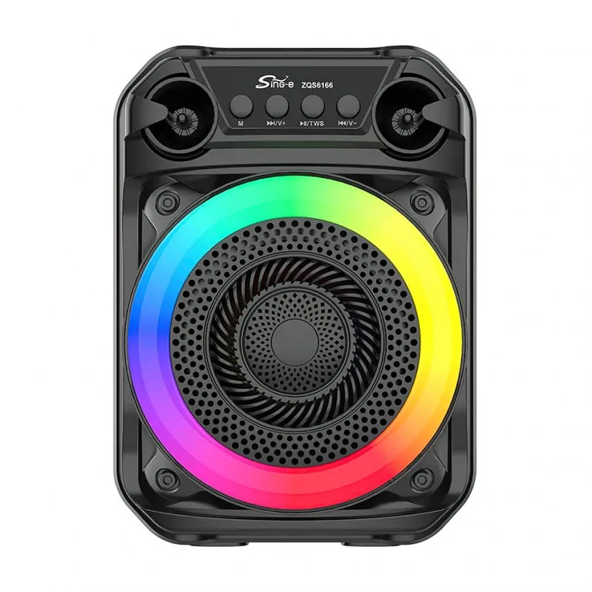 Портативна колонка Bluetooth 12W 303х198х163 мм Чорна