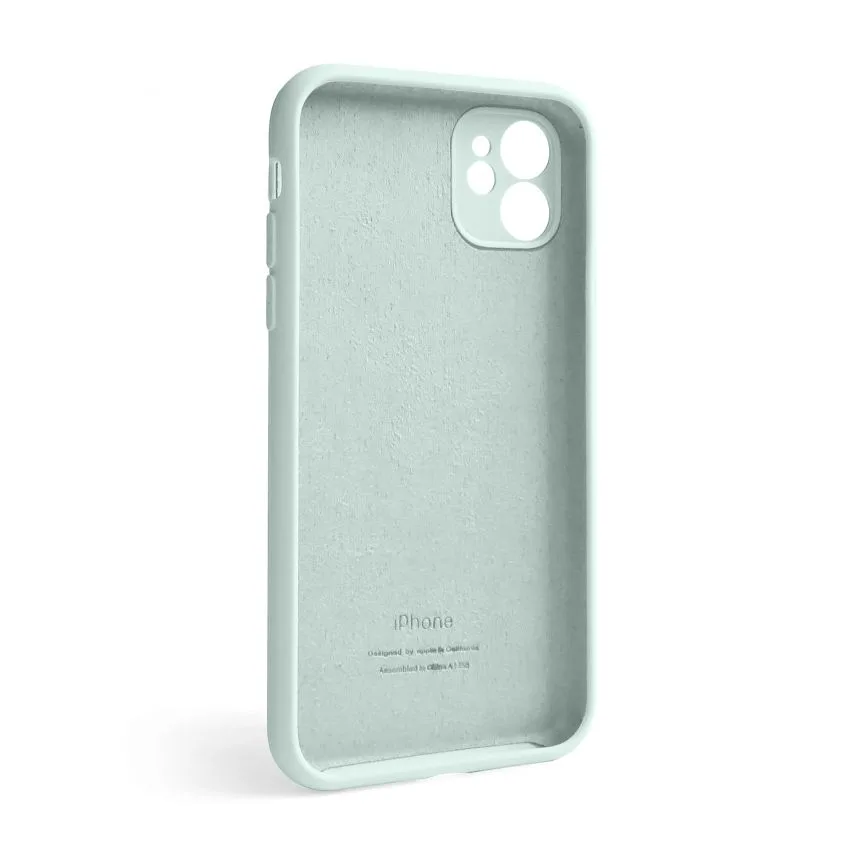 Чохол силіконовий для Apple iPhone 12  закрита камера бірюзовий