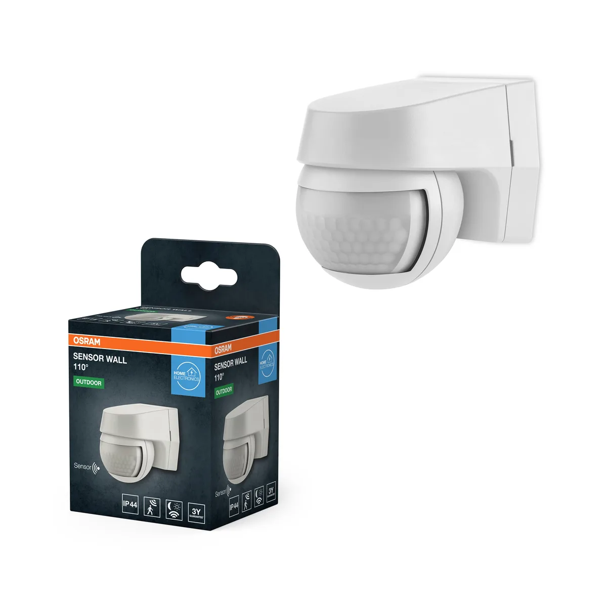 Датчик движения OSRAM белый IP44 наружный 110° 12 м