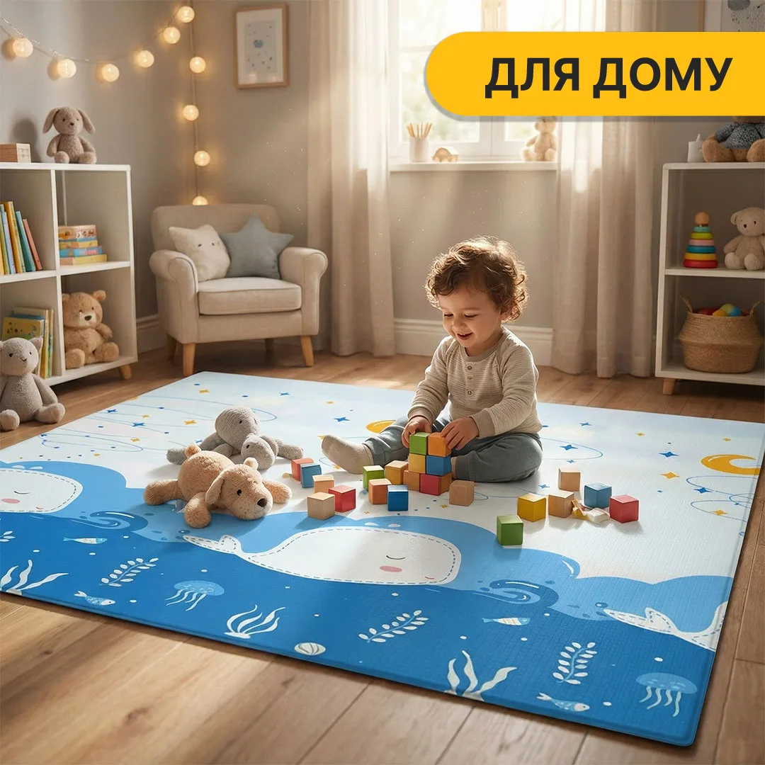 Дитячий ігровий килимок LEOBRO XPE 150х180 см мультиколор