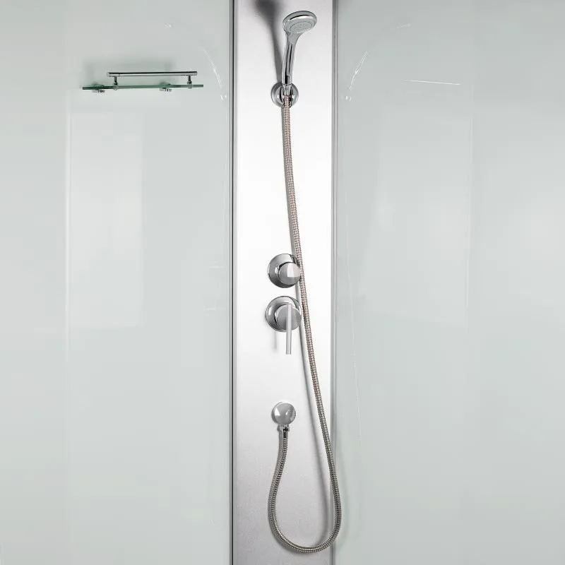 Душовий бокс Lidz Tani SB90x90.SAT.HIGH.FR з сидінням 90x90 см матове скло біле