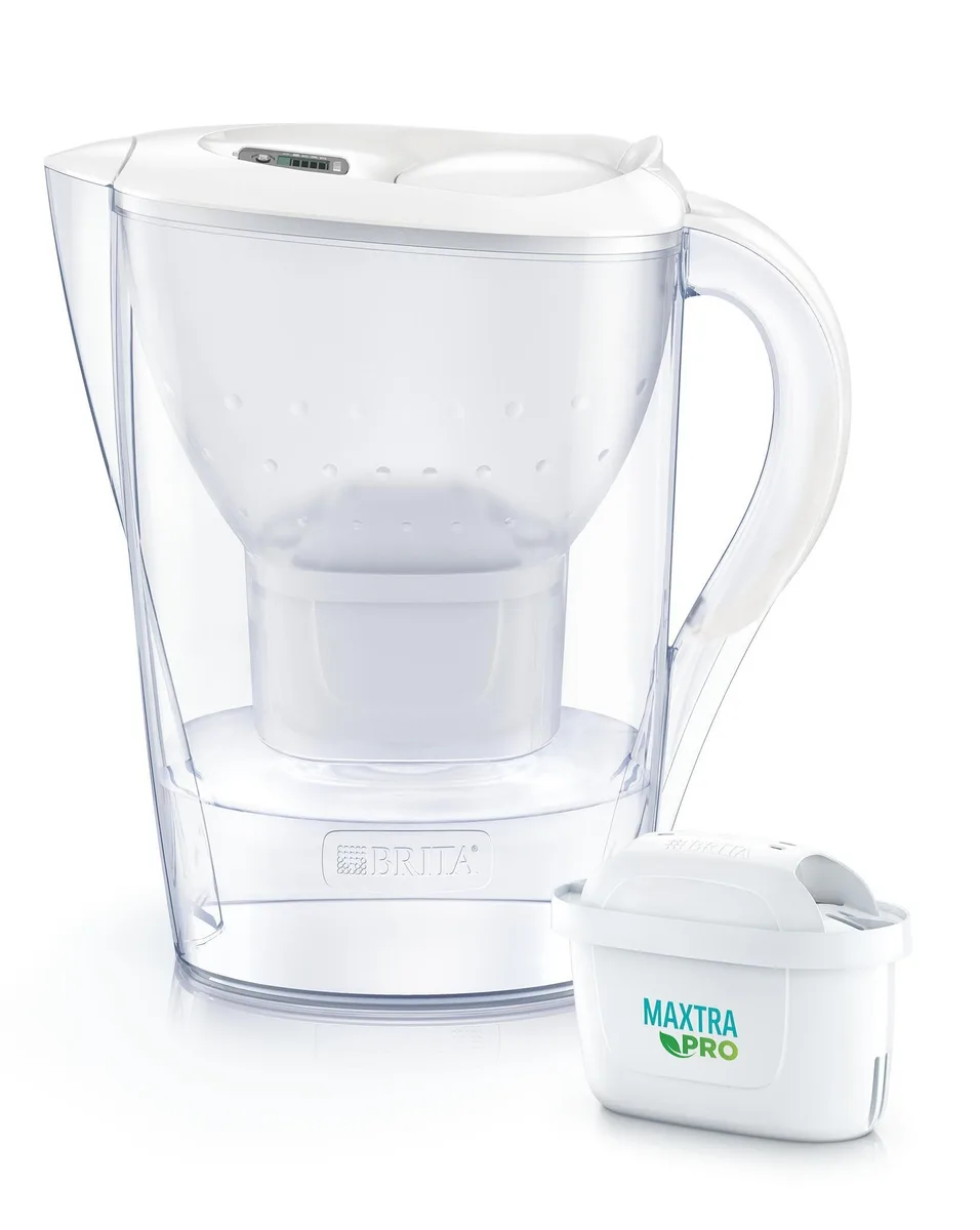 Фільтр-глечик Brita Marella Memo MXPro 2.4л (1.4л очищеної води) з білим фільтр-картриджем (3 шт.)
