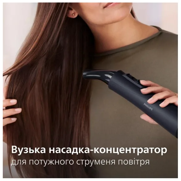 Фен-щітка Philips 1000 Вт керамічна синя 19,5х28 см