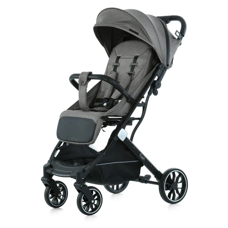 Дитяча прогулянкова коляска Bambi алюміній 81х51,5х107 см шоколадна