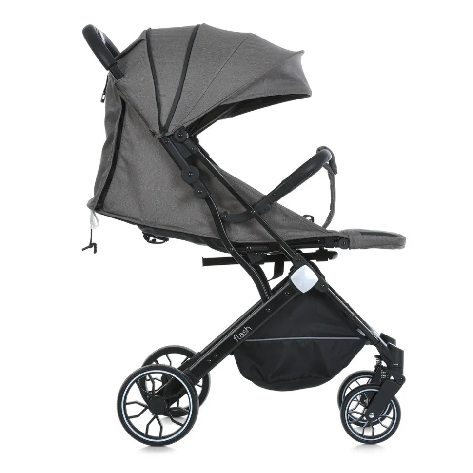Дитяча прогулянкова коляска Bambi алюміній 81х51,5х107 см шоколадна