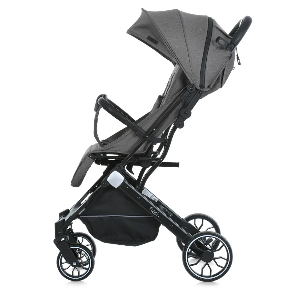 Дитяча прогулянкова коляска Bambi алюміній 81х51,5х107 см шоколадна