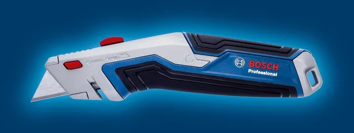 Складной трапециевидный нож для строительства Bosch Professional, пластиковый корпус, 253 мм.