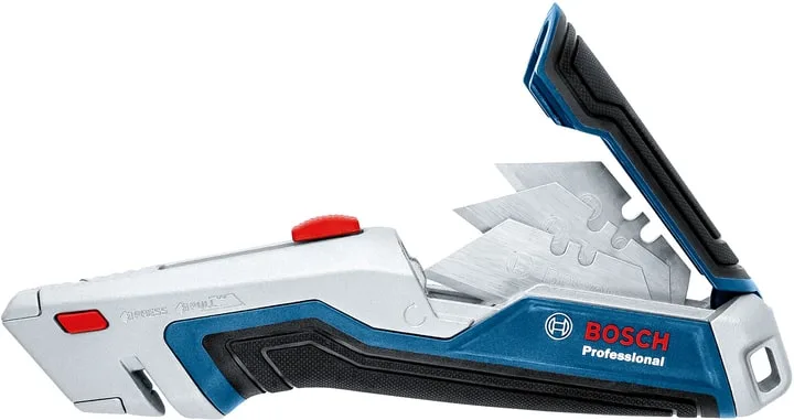 Складной трапециевидный нож для строительства Bosch Professional, пластиковый корпус, 253 мм.