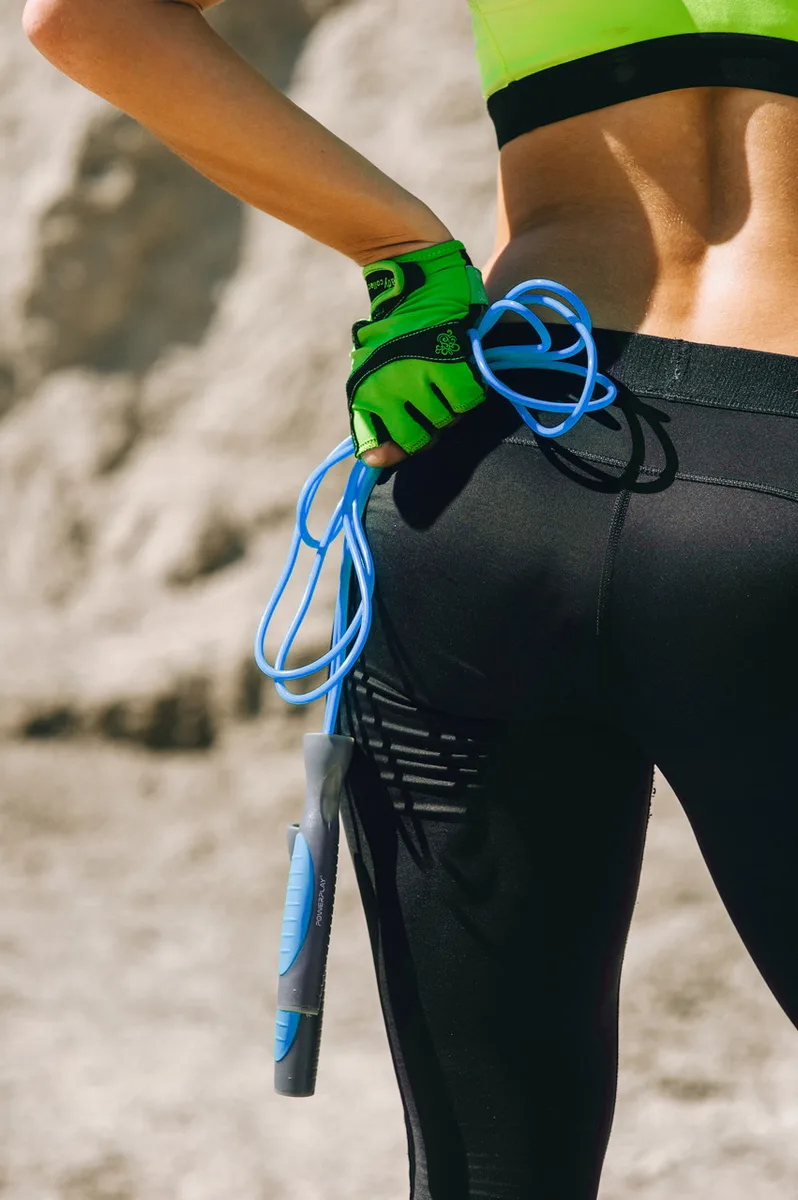 Скакалка Active Point ПВХ 2,7 м Блакитна Регульована довжина