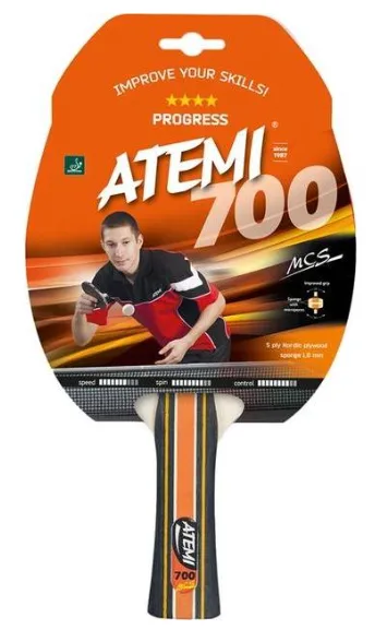 Ракетка для настільного тенісу Atemi деревина гума one size