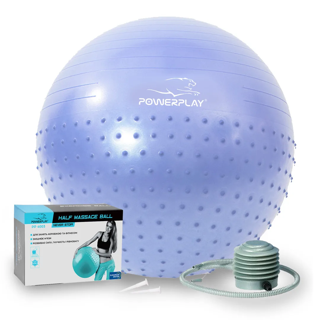 М'яч для фітнесу Active Point PVC 75 см Блакитний