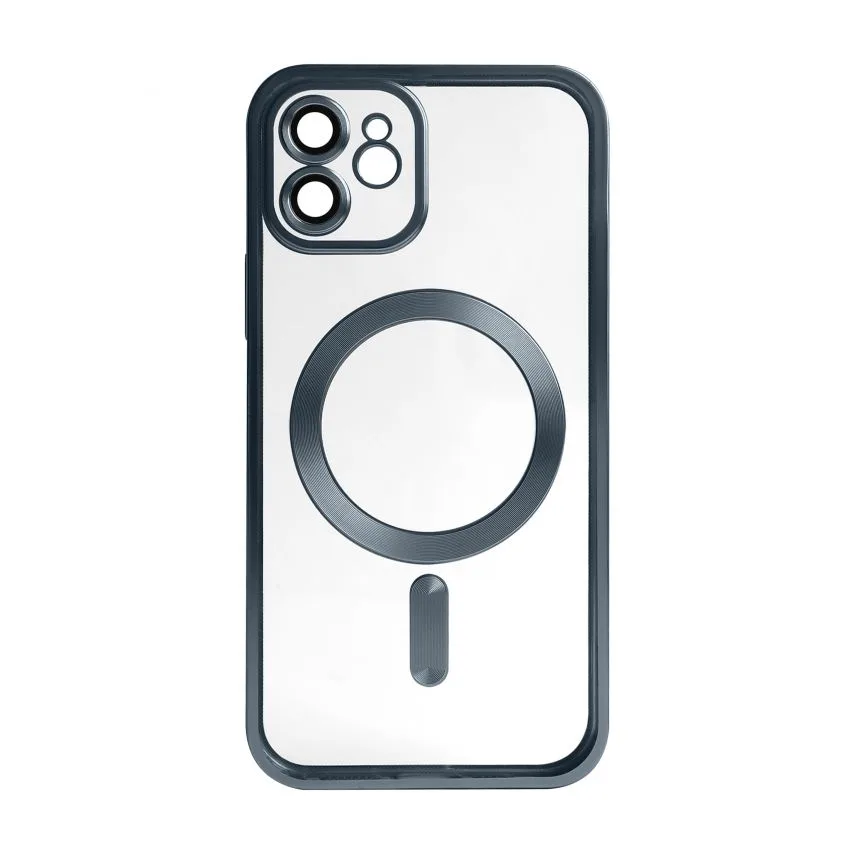 Чохол MagSafe для смартфона пластиковий силіконовий матовий синій