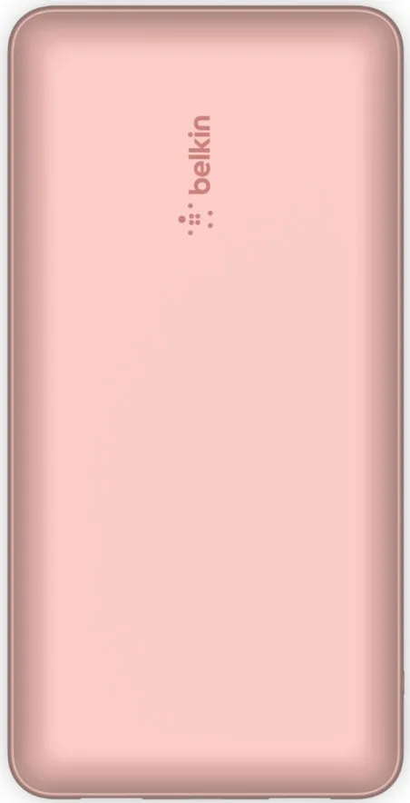 Акумулятор портативний літій-іонний Power Bank Belkin 20000мА·год, 15Вт, 2хUSB-A/USB-C, рожевий