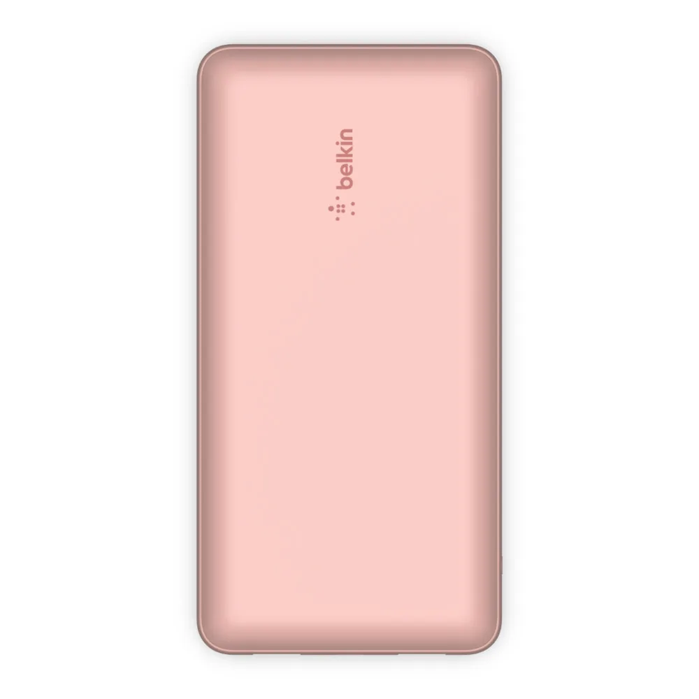 Акумулятор портативний літій-іонний Power Bank Belkin 20000мА·год, 15Вт, 2хUSB-A/USB-C, рожевий