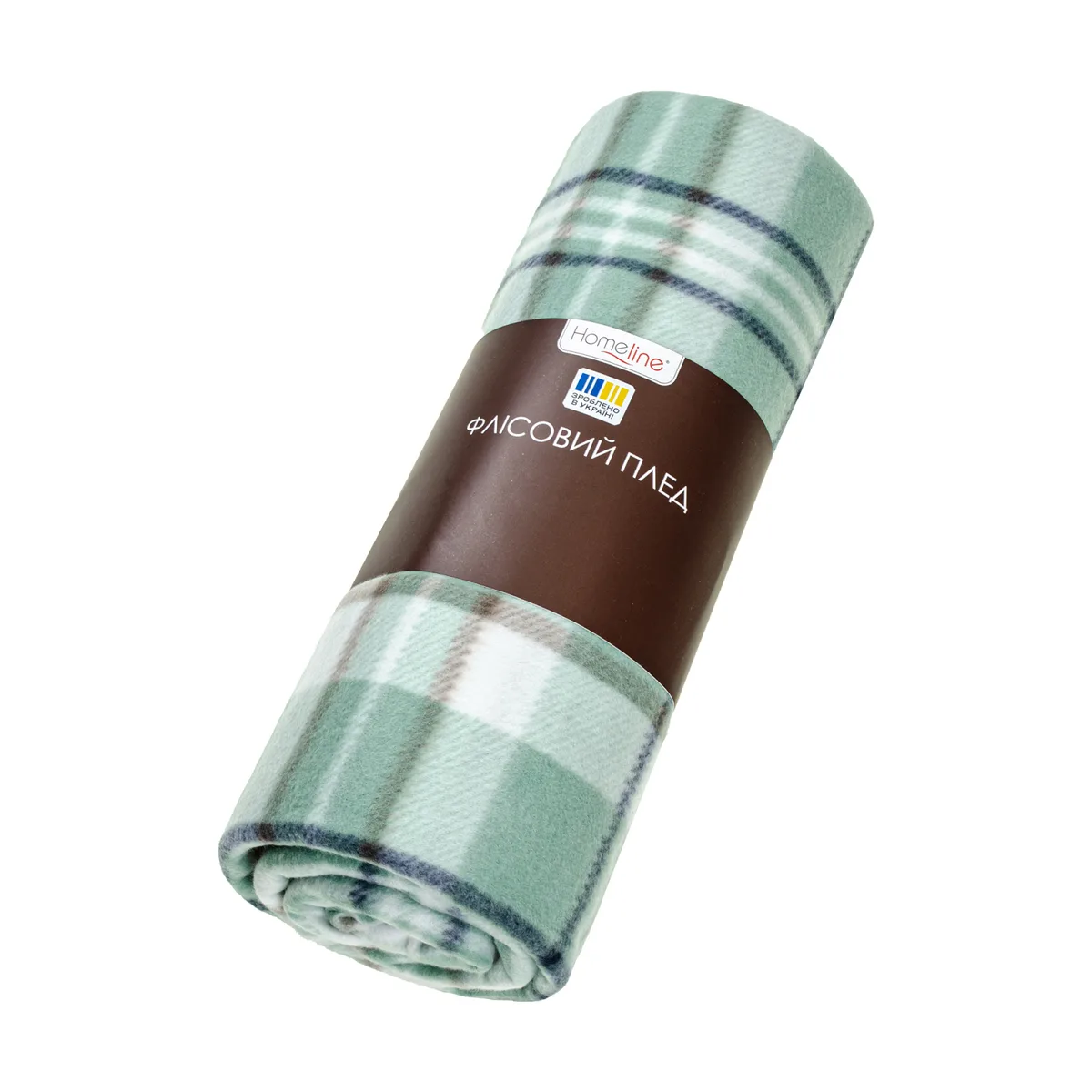 Плед флісовий полар Home Line 130х160 см сіро-ментоловий