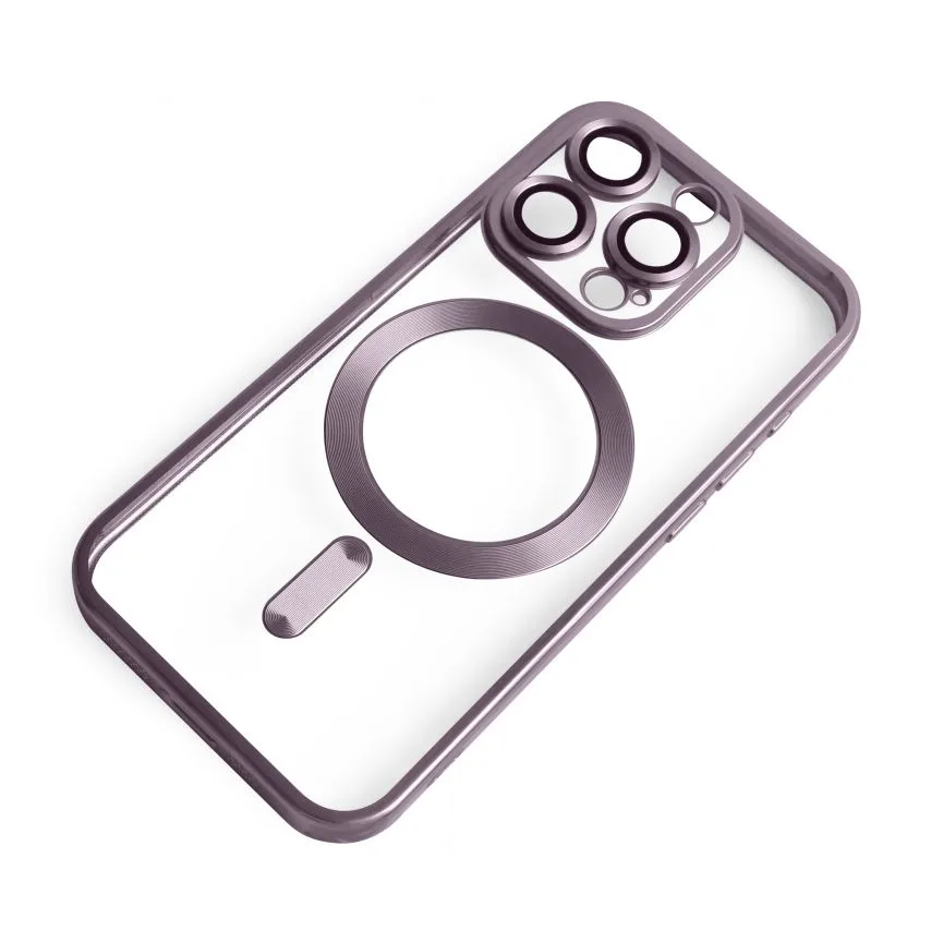 Чохол MagSafe для смартфона пластик силікон матовий фіолетовий