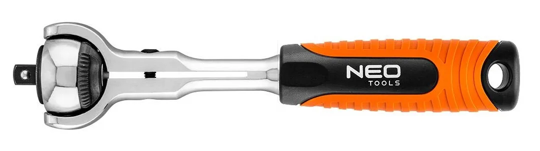 Ключ-трещотка Neo Tools 1/4" 72 зубца поворотная ручка для ремонта автомобилей инструмент для механиков