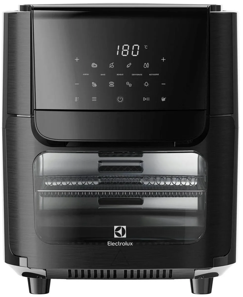Мультифункційна піч Electrolux 1800Вт, ємність 12л, сенсорне управління, 12 автоматичних програм, віконце, пластиковий корпус, чор