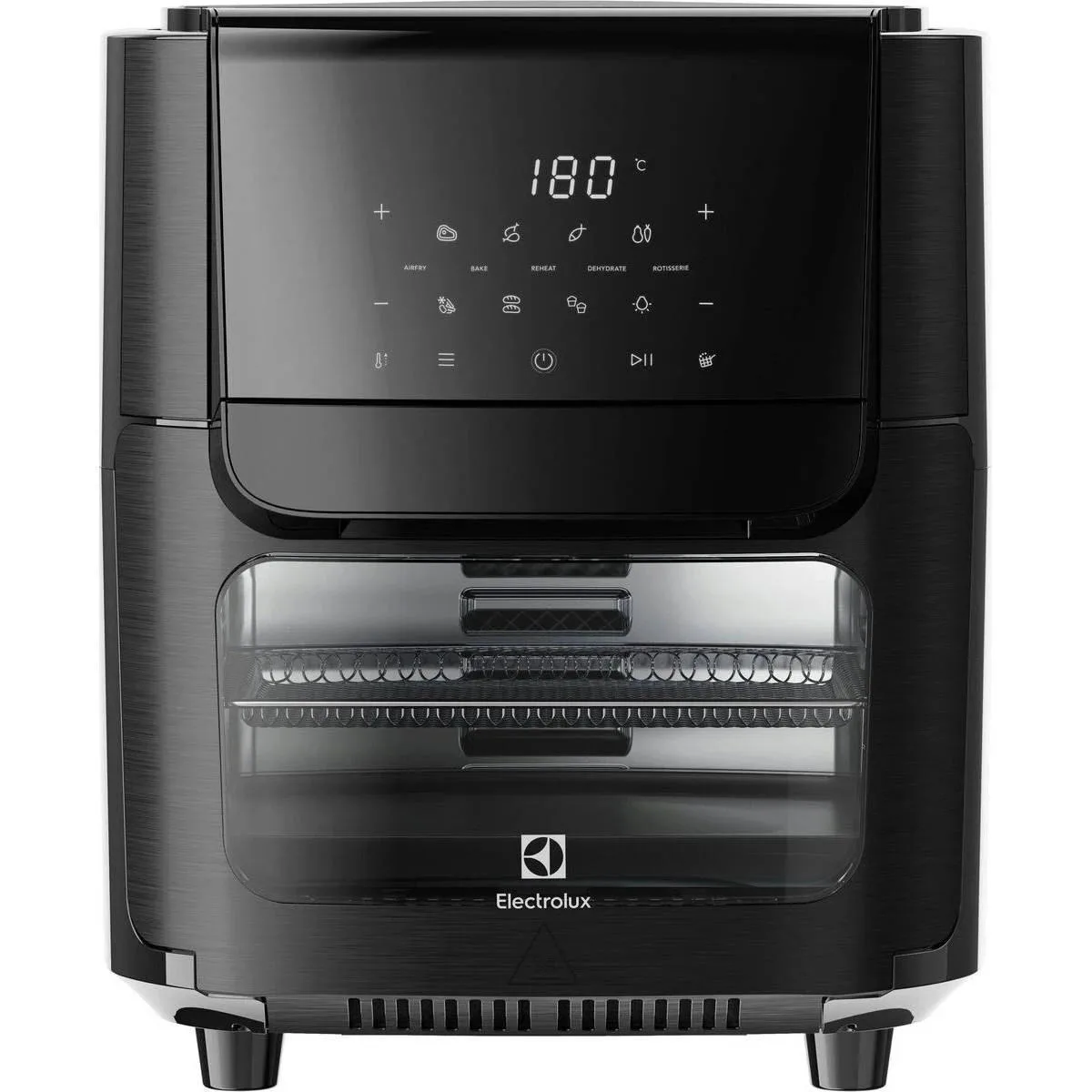 Мультифункційна піч Electrolux 1800Вт, ємність 12л, сенсорне управління, 12 автоматичних програм, віконце, пластиковий корпус, чор